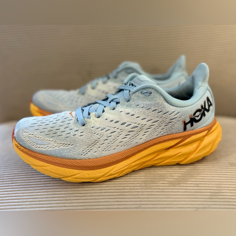 HOKA Women's Clifton 8 - "Summer Song / Ice Flow" - size 7.5B - Picture 2 of 11